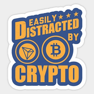 Easily Distracted By Crypto Sticker